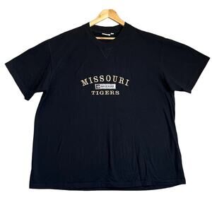 Missouri Tigers T-Shirt Unisex Top Sz 2XL Embroidered Sewn Patch Red Oak Tag